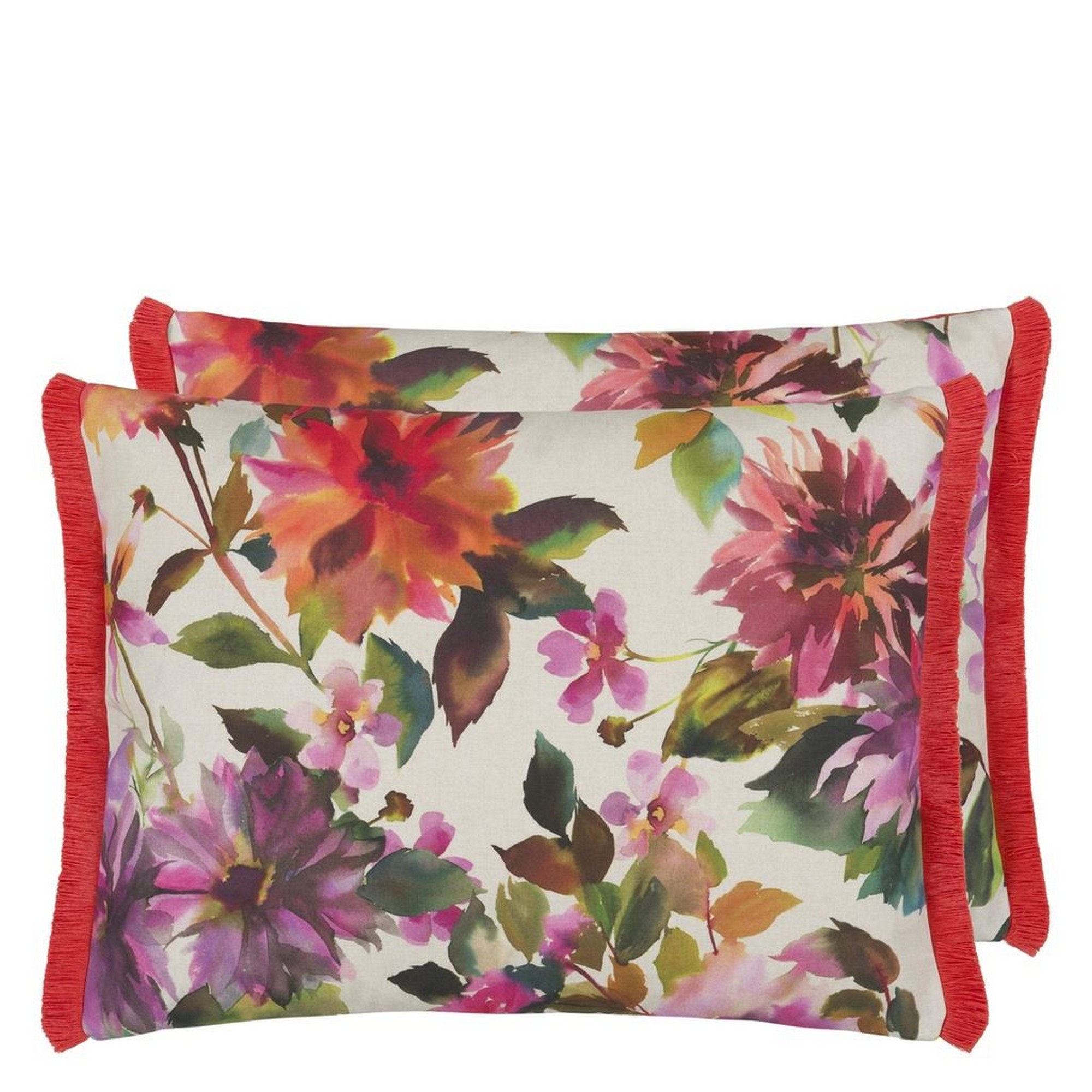 Manchu Indoor Outdoor Cushion By Designers Guild In Fuchsia Pink